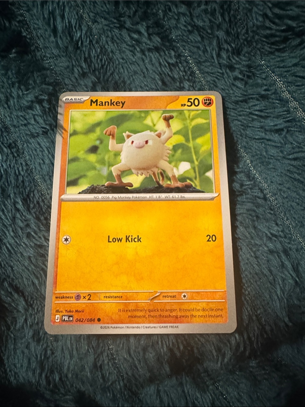 Mankey Pokemon Trading Card